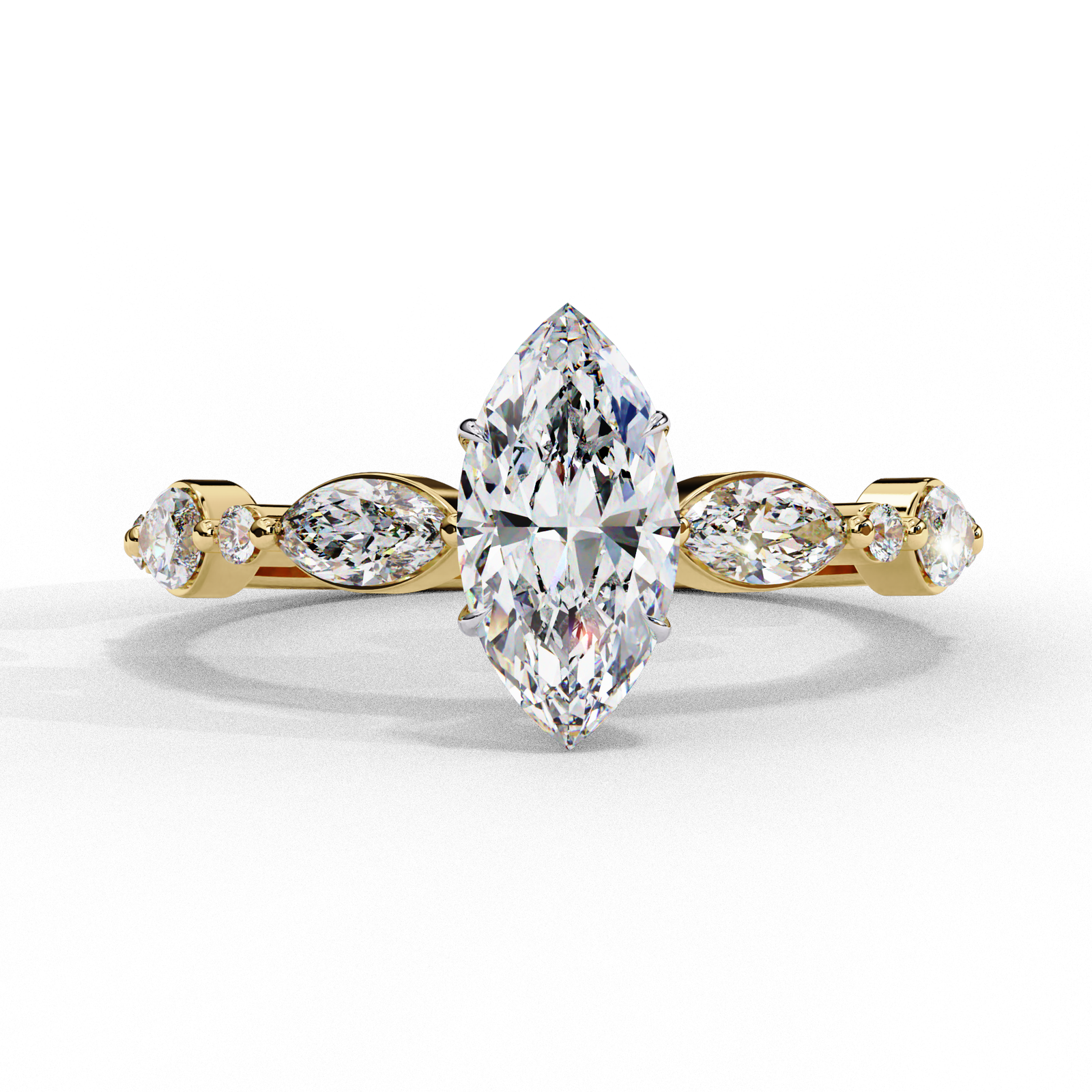 Marquise Cut Diamond Engagement Ring